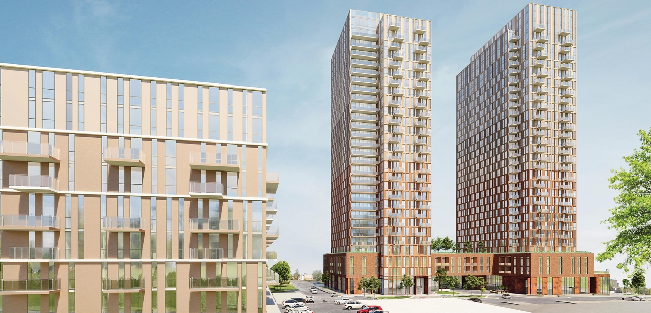 Rendering of building from page 59 of the file '2025-10-03 - Design Brief - D02-02-23-0046'