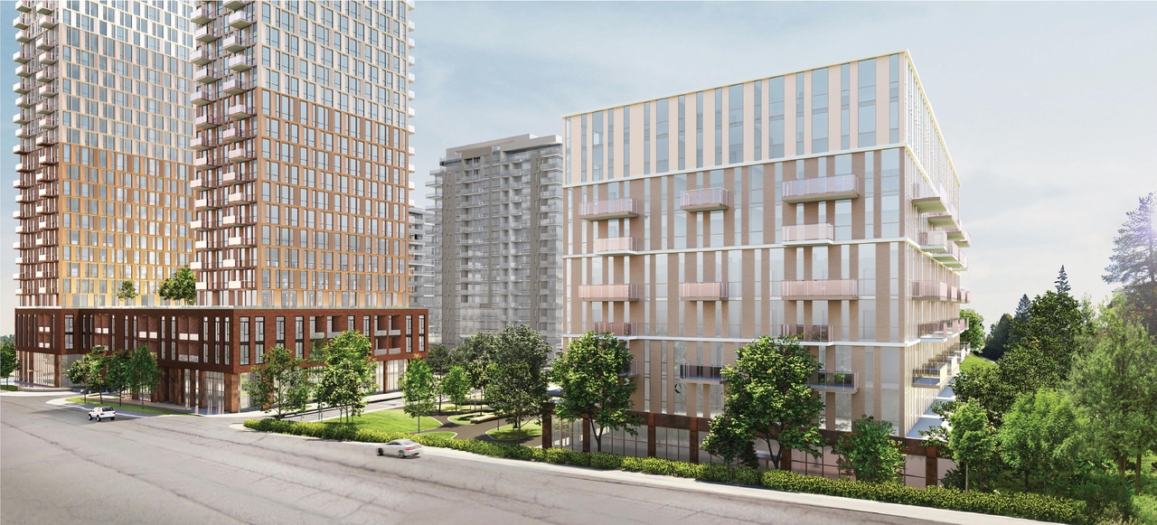 Rendering of building from page 61 of the file '2025-10-03 - Design Brief - D02-02-23-0046'