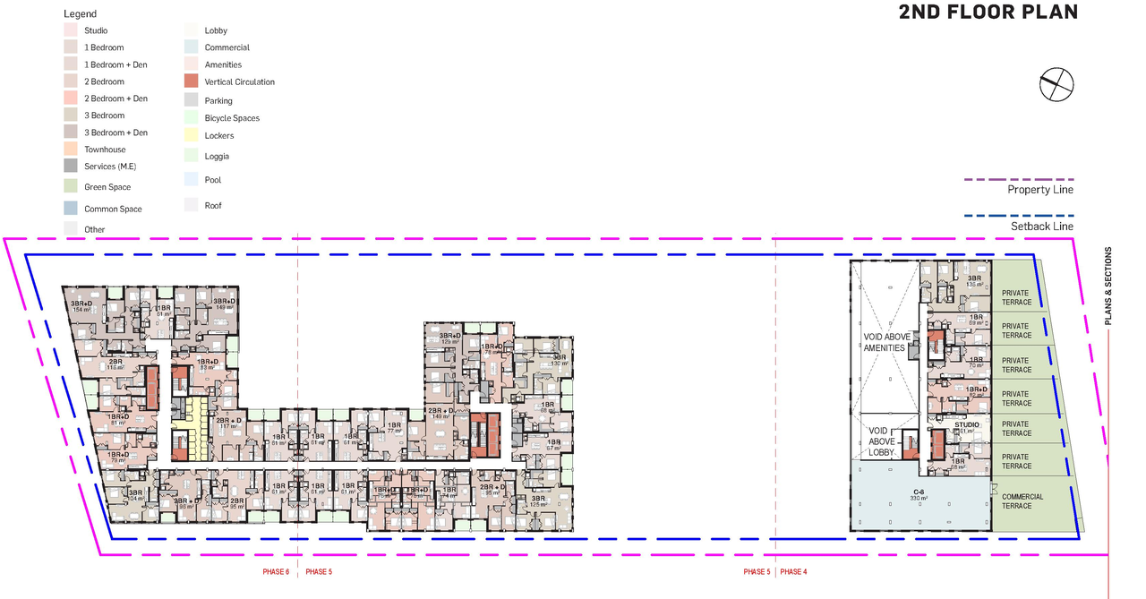 Floor plan for project from page 34 of the file '2023-06-12 - Urban Design Brief - D02-02-23-0046'