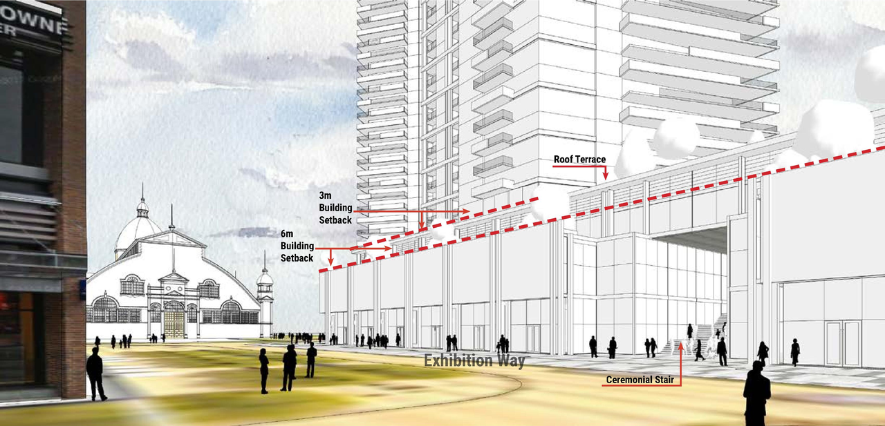 Rendering of building from page 75 of the file '2023-07-06 - UDRP Package (Review 1 of 2) - D01-01-23-0009, D02-02-23-0047'