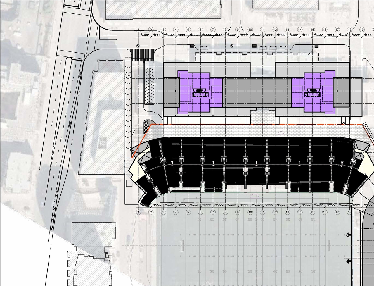 Construction site plan for project from page 48 of the file '2023-10-06 - UDRP Package (Review 2 of 2) - D01-01-23-0009, D02-02-23-0047'