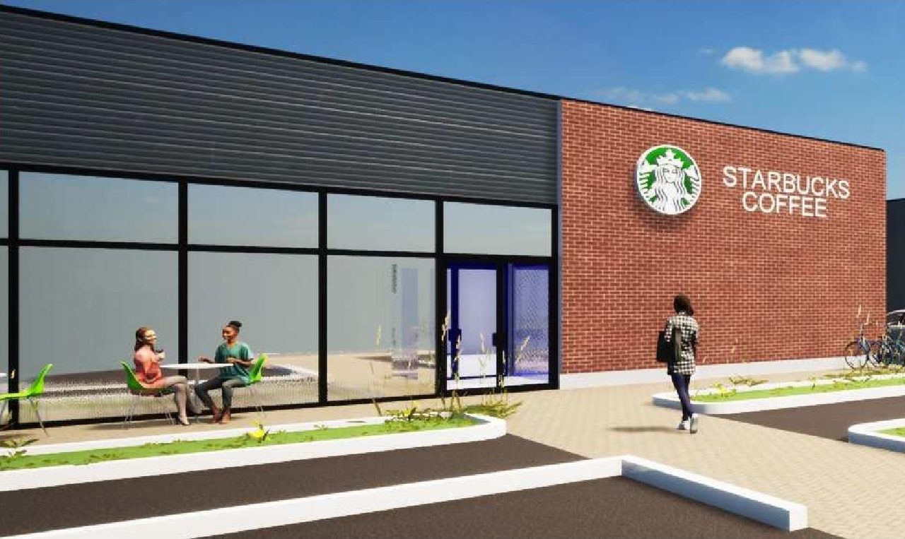 Rendering of building from page 12 of the file '2023-06-14 - Planning Rationale and Design Brief - D02-02-23-0050'