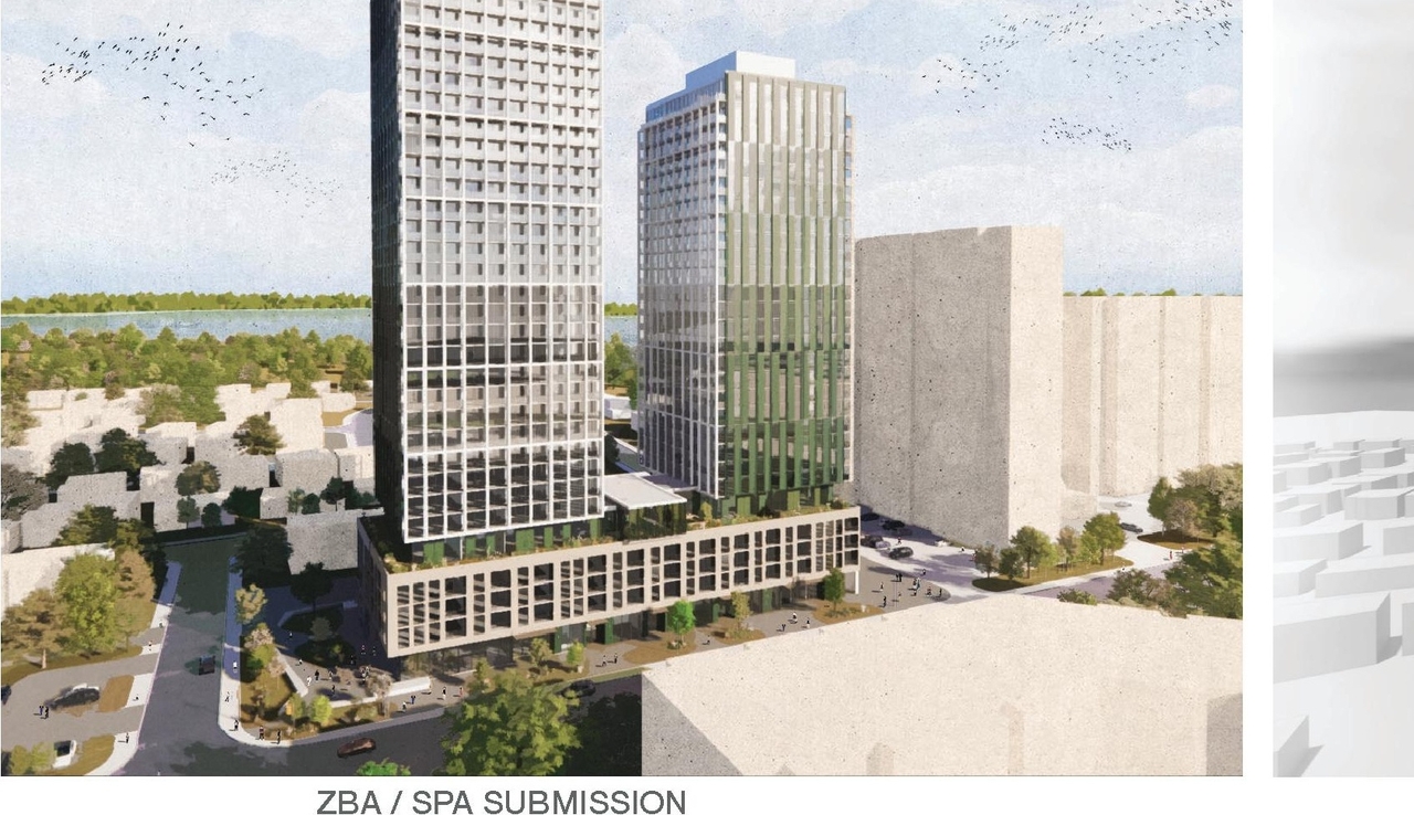 Rendering of building from page 16 of the file '2024-10-25 - Design Brief - D02-02-23-0051'