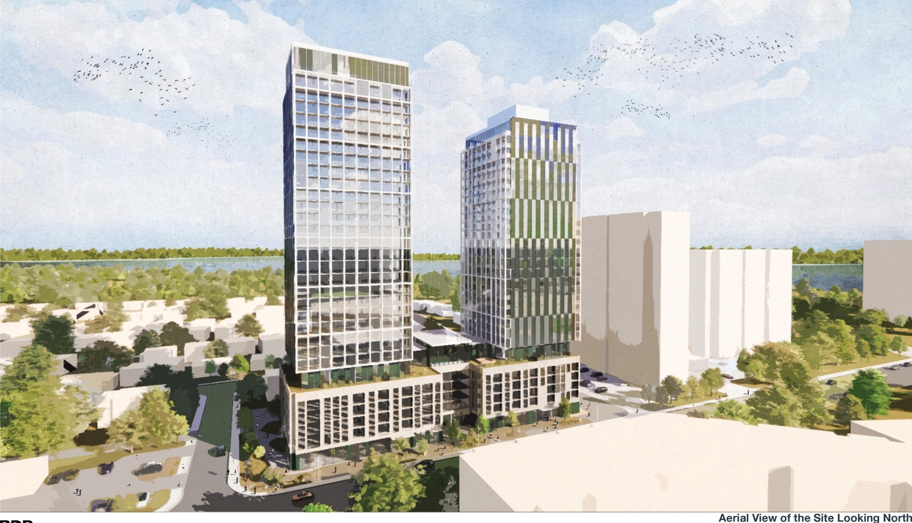 Rendering of building from page 20 of the file '2024-10-25 - Design Brief - D02-02-23-0051'