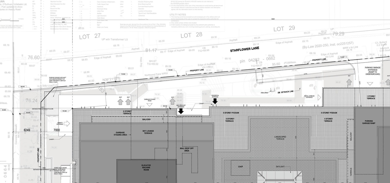 Construction site plan for project from page 24 of the file '2024-10-25 - Design Brief - D02-02-23-0051'