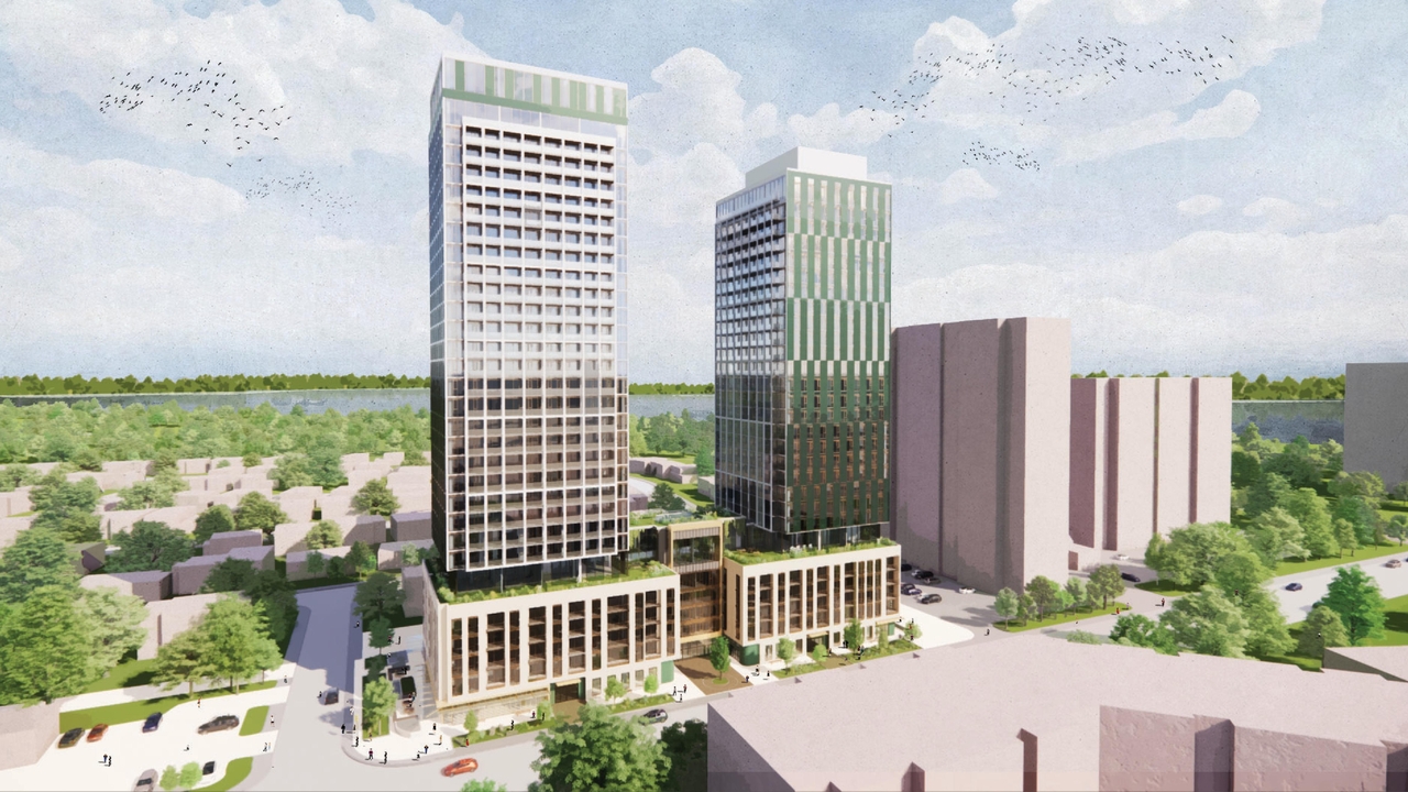 Rendering of building from page 32 of the file '2024-10-25 - Design Brief - D02-02-23-0051'