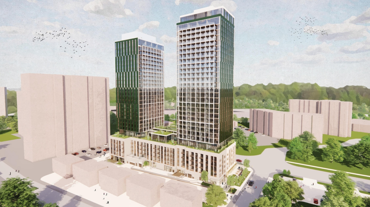 Rendering of building from page 33 of the file '2024-10-25 - Design Brief - D02-02-23-0051'