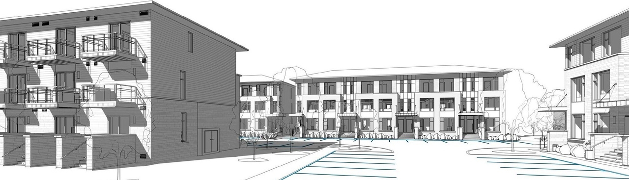 Rendering of building from page 3 of the file '2022-06-14 - Design Brief - D02-02-23-0055'