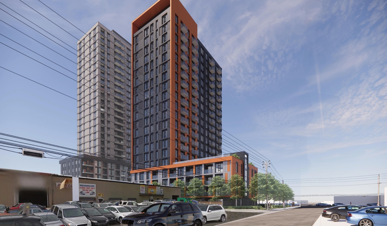 Rendering of building from page 15 of the file '2024-07-23 - UDRP Design Brief - D02-02-23-0056'