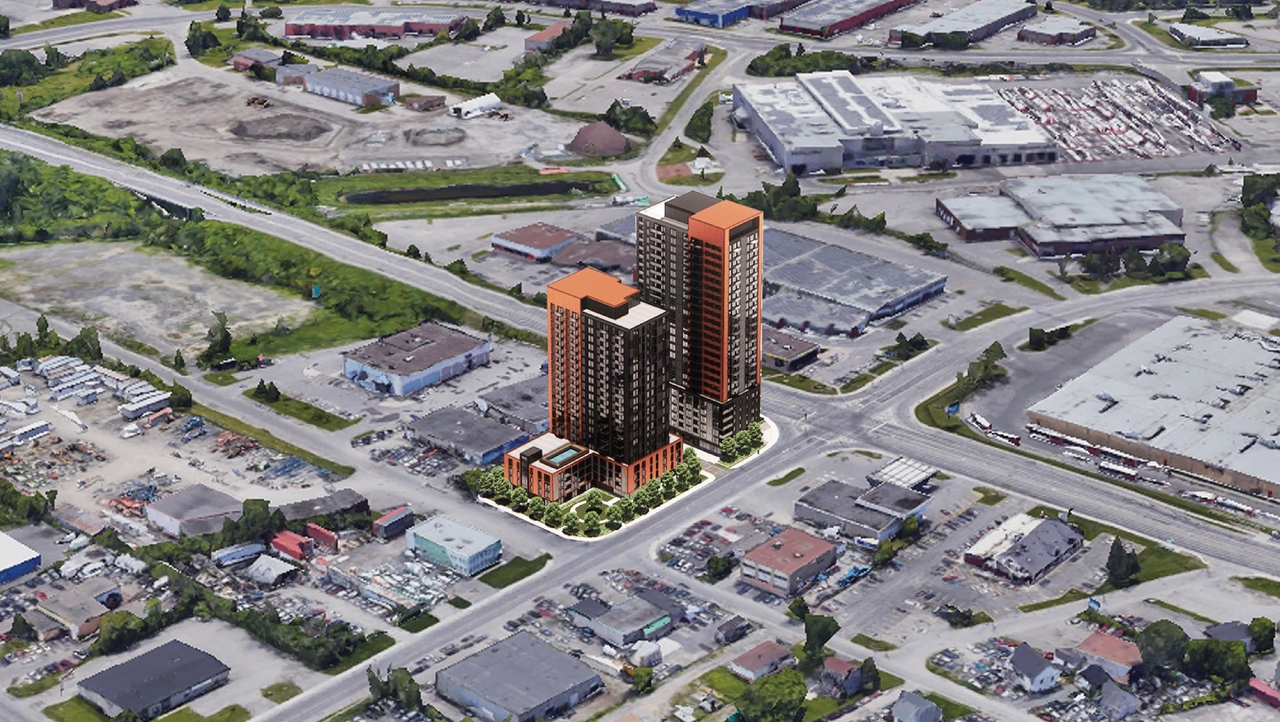 Rendering of building from page 17 of the file '2024-07-23 - UDRP Design Brief - D02-02-23-0056'