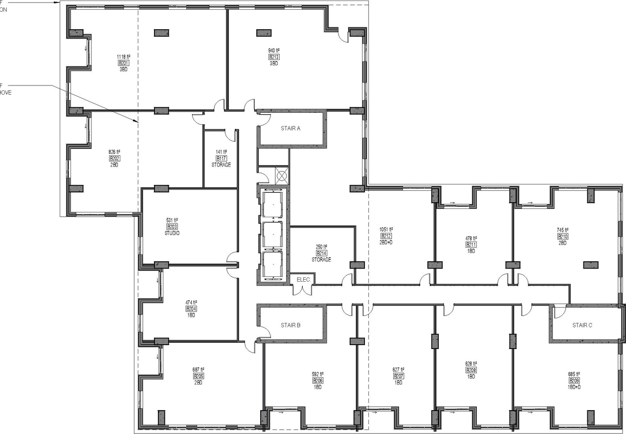 Floor plan for project from page 21 of the file '2024-07-23 - UDRP Design Brief - D02-02-23-0056'