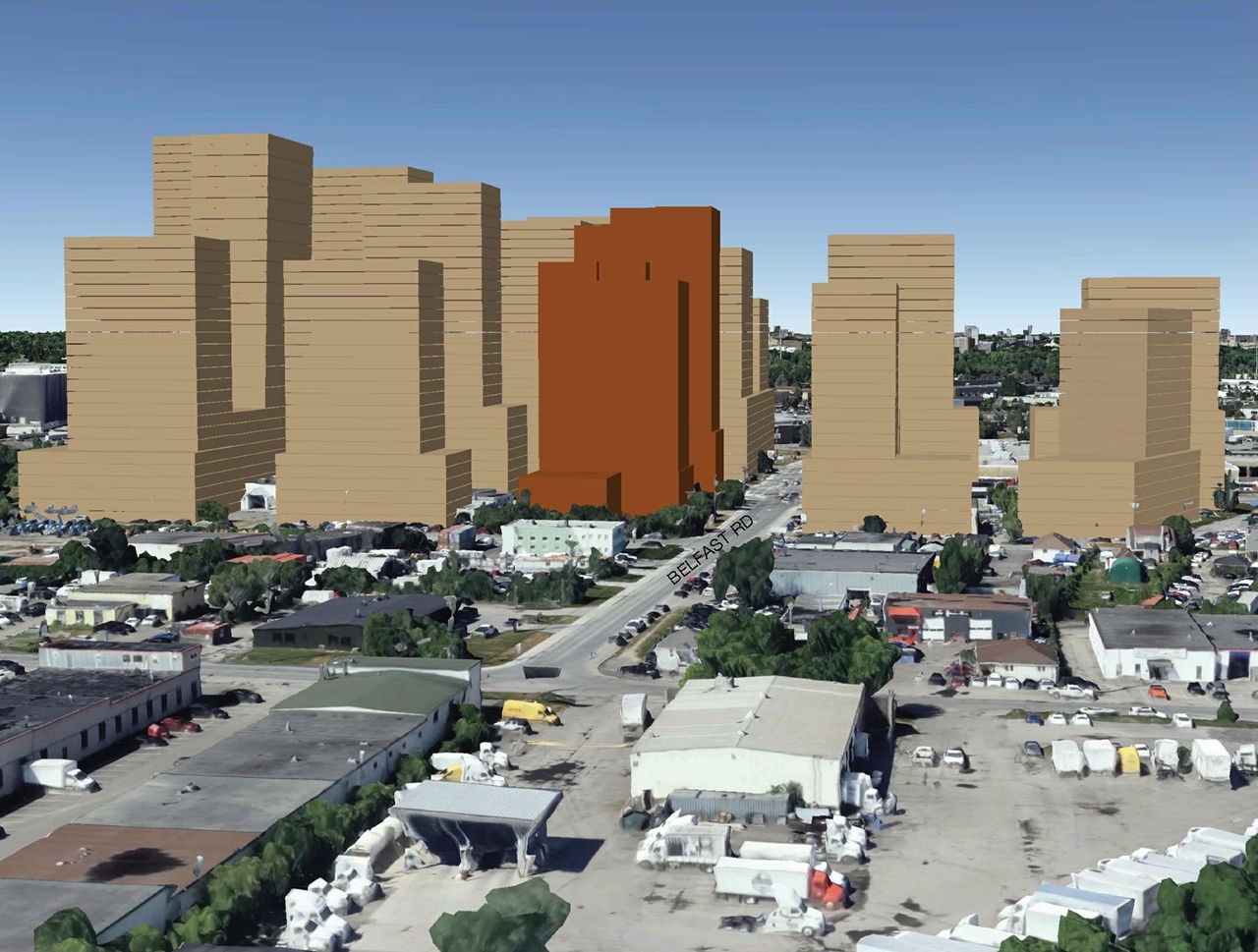 Rendering of building from page 7 of the file '2024-07-23 - UDRP Design Brief - D02-02-23-0056'