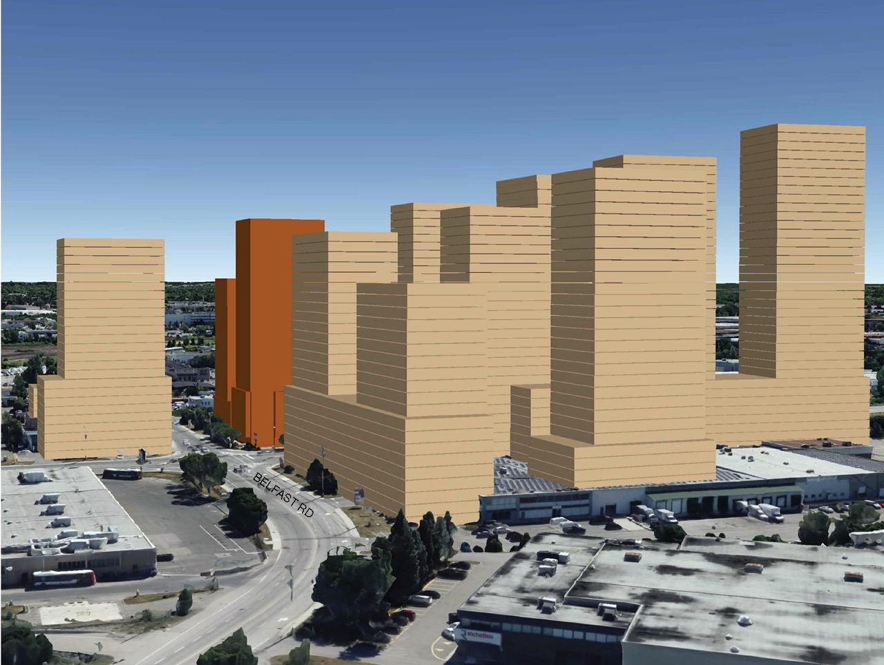 Rendering of building from page 7 of the file '2024-07-23 - UDRP Design Brief - D02-02-23-0056'