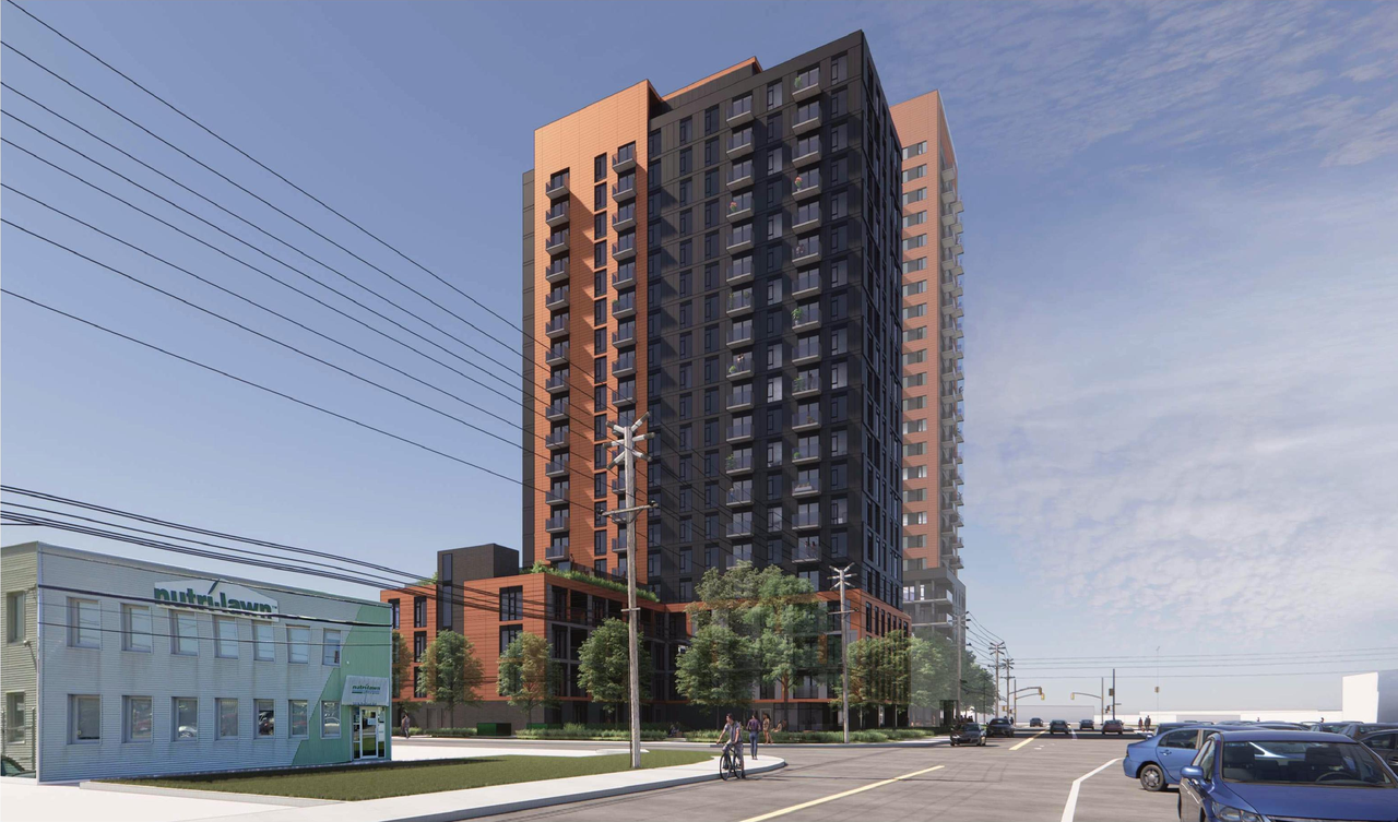 Rendering of building from page 17 of the file '2026-03-26 - UDRP Presentation Drawing Set - D02-02-23-0056'