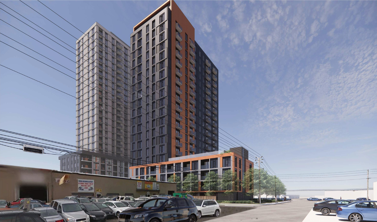 Rendering of building from page 18 of the file '2026-03-26 - UDRP Presentation Drawing Set - D02-02-23-0056'