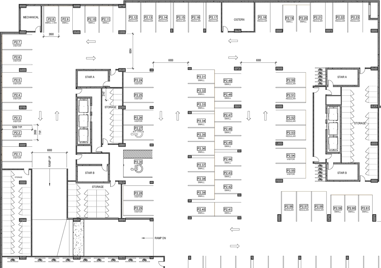 Floor plan for project from page 1 of the file '2024-07-23 - Parking & Floor Plans - D02-02-23-0056'