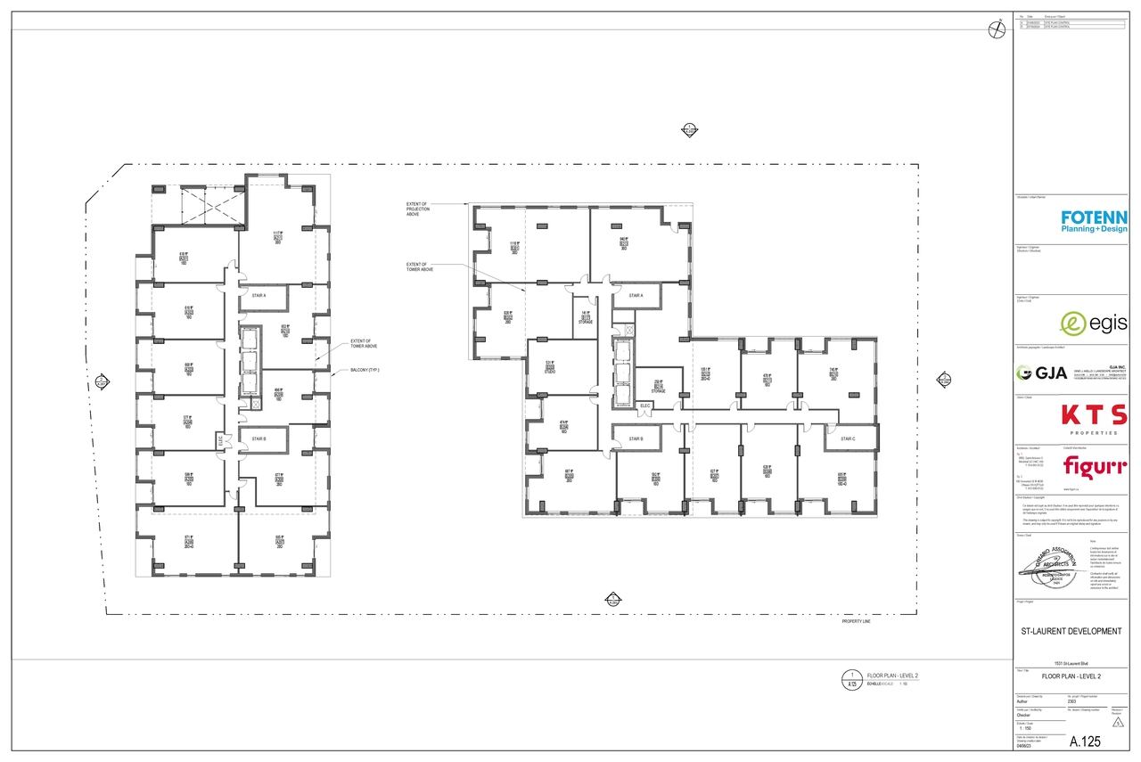 Floor plan for project from page 4 of the file '2024-07-23 - Parking & Floor Plans - D02-02-23-0056'