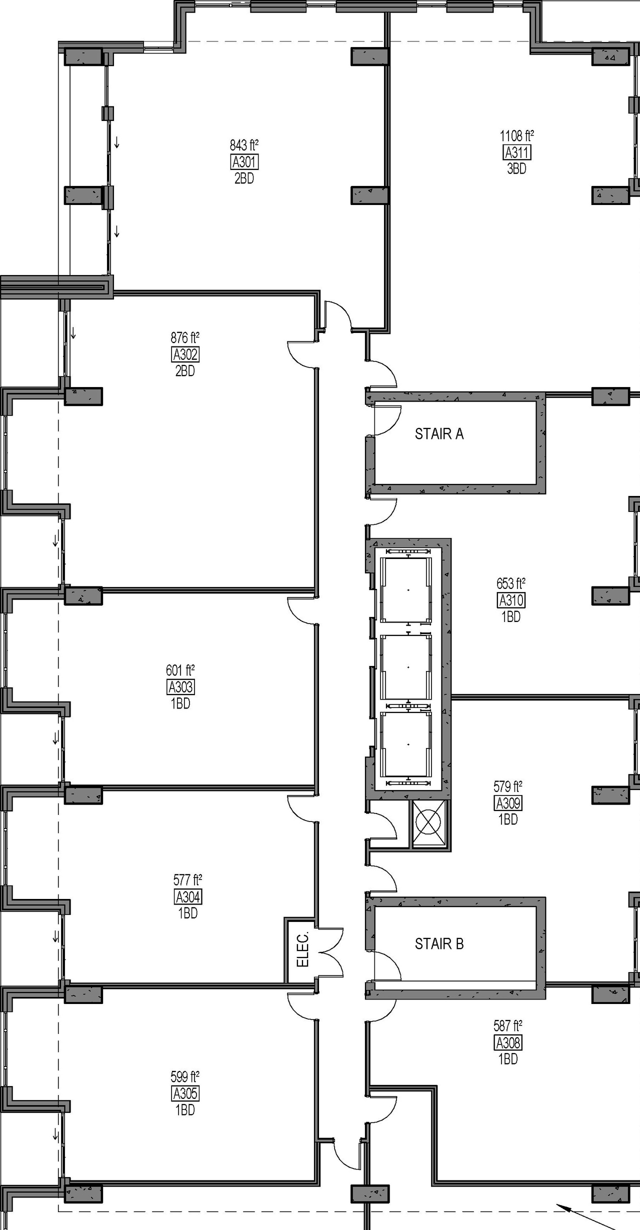 Floor plan for project from page 5 of the file '2024-07-23 - Parking & Floor Plans - D02-02-23-0056'