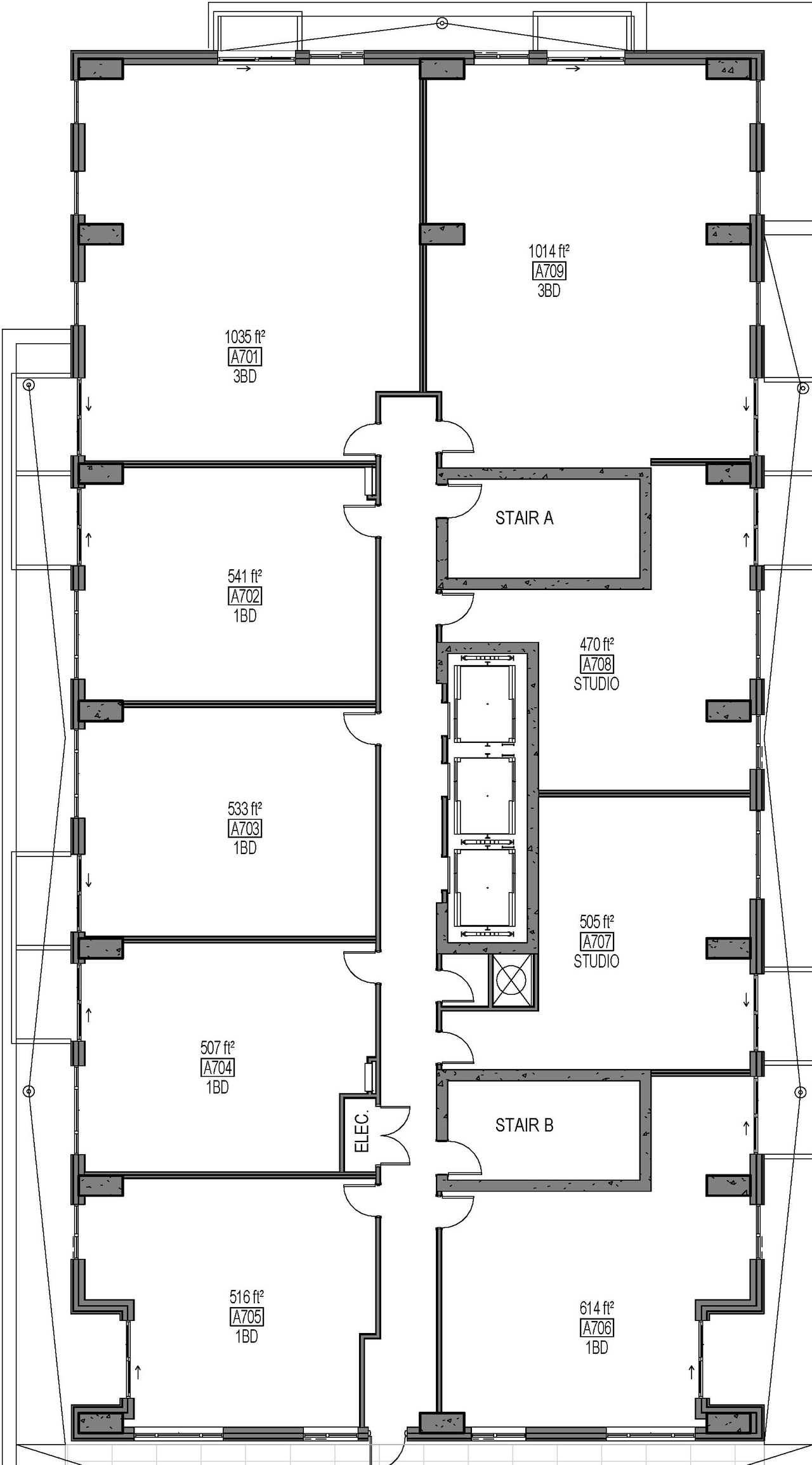 Floor plan for project from page 7 of the file '2024-07-23 - Parking & Floor Plans - D02-02-23-0056'