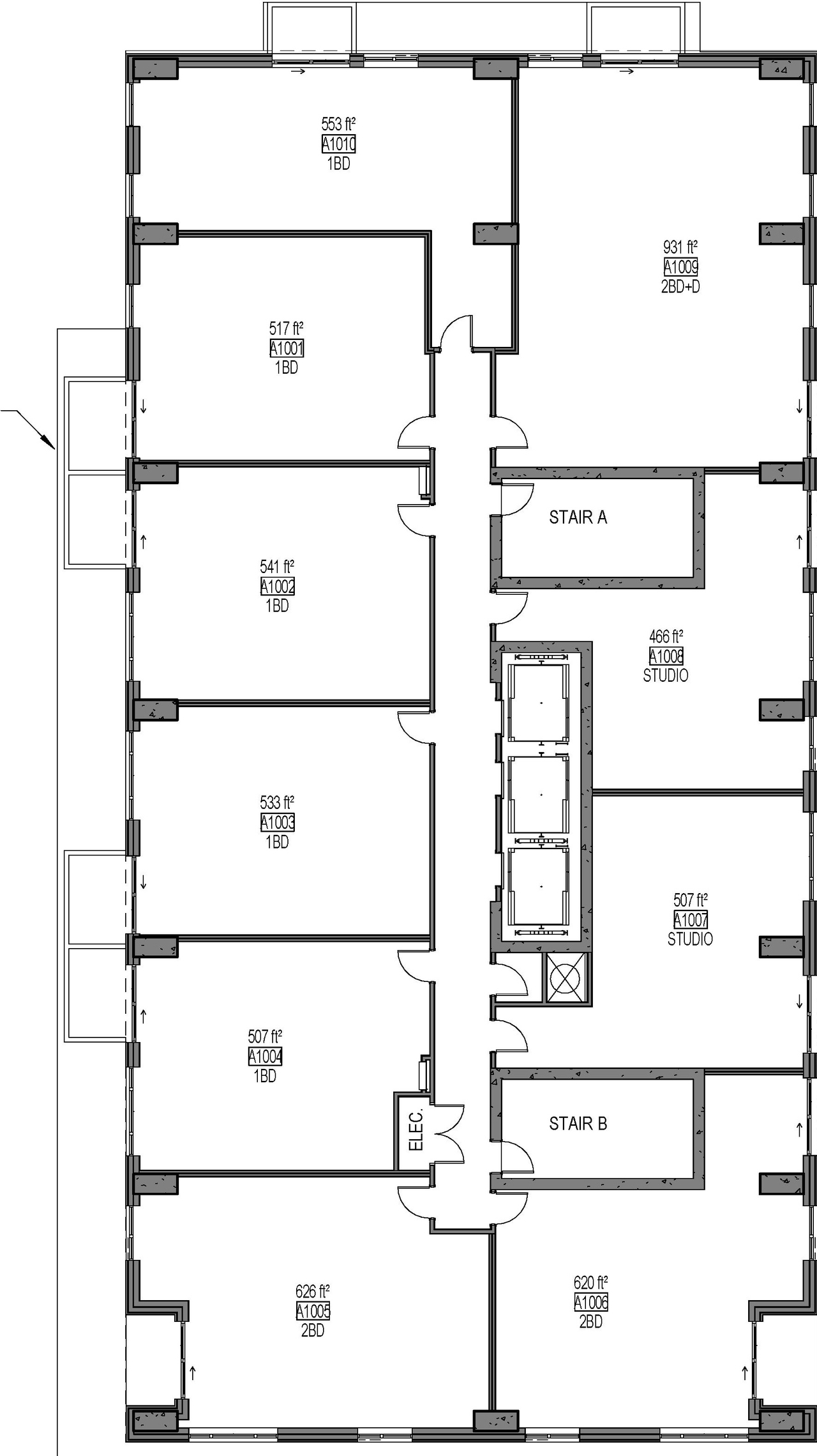 Floor plan for project from page 8 of the file '2024-07-23 - Parking & Floor Plans - D02-02-23-0056'
