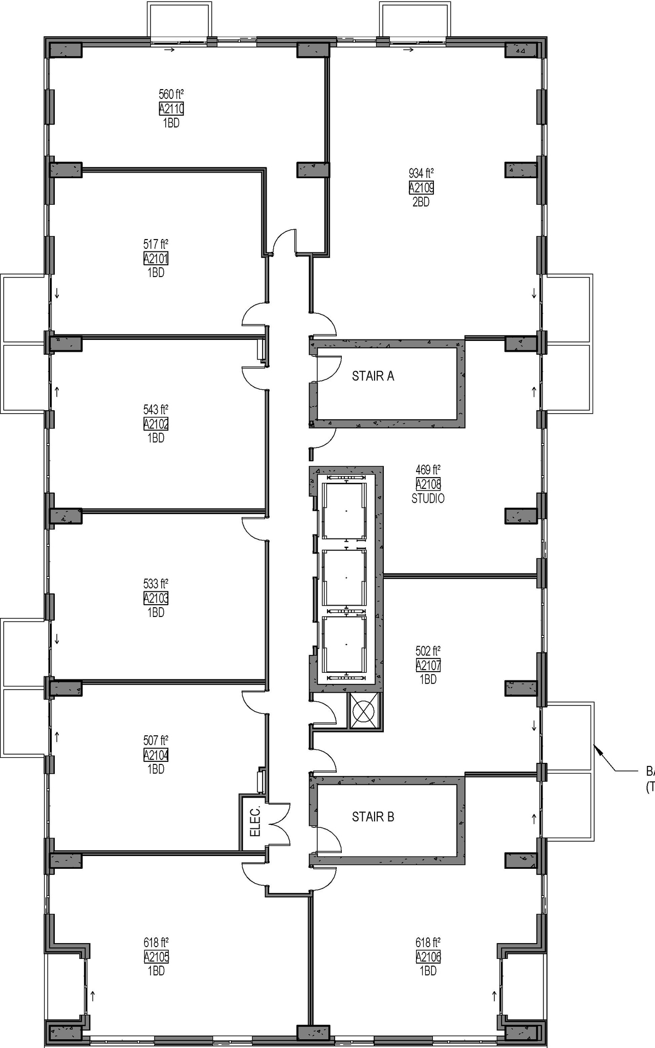 Floor plan for project from page 9 of the file '2024-07-23 - Parking & Floor Plans - D02-02-23-0056'