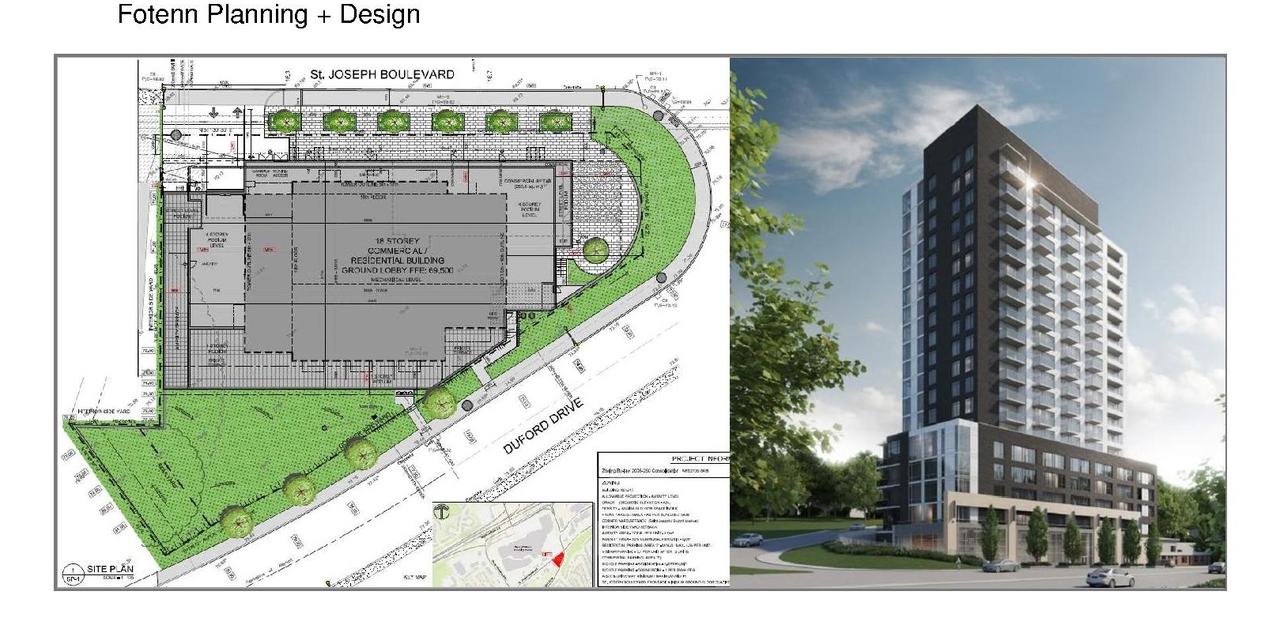 Construction site plan for project from page 1 of the file '2024-03-19 - Urban Design Review Panel Recommendations - D02-02-23-0057'
