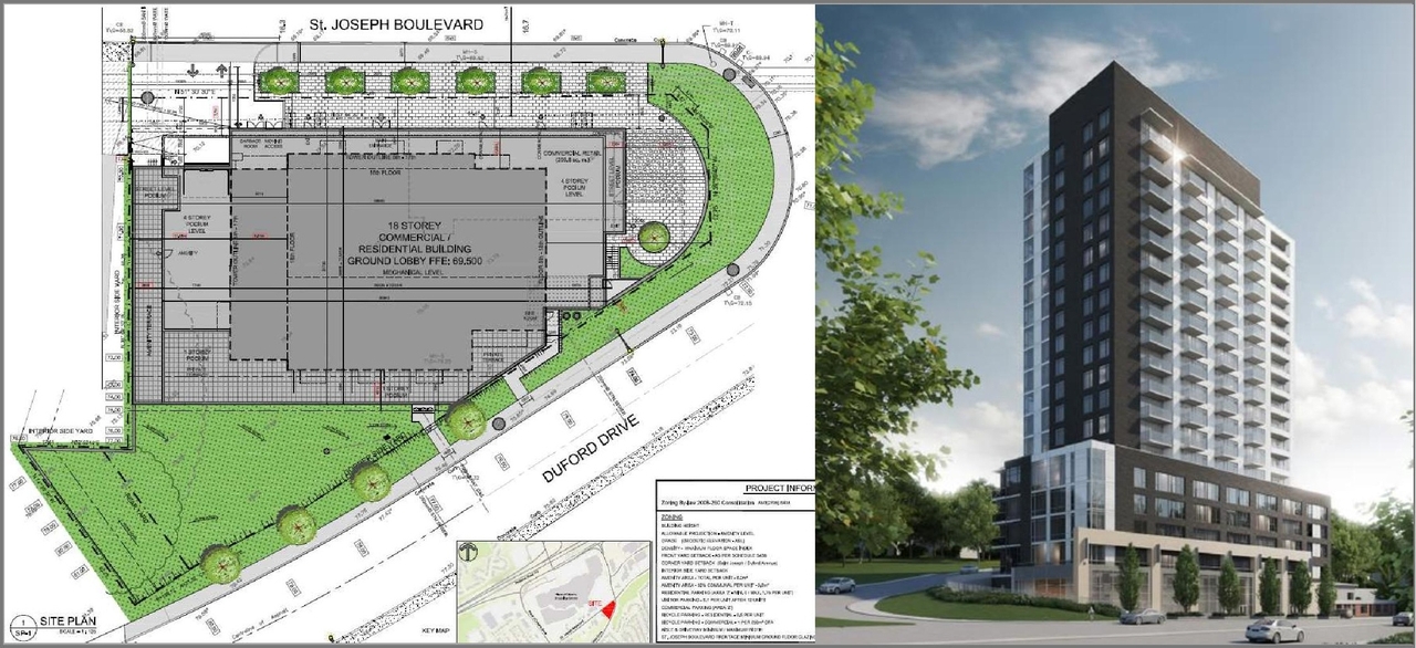 Construction site plan for project from page 1 of the file '2024-03-19 - Urban Design Review Panel Recommendations - D02-02-23-0057'