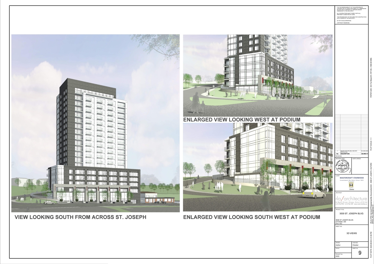 Rendering of building from page 9 of the file '2023-06-16 - Context, Site, Floor, Elevation, Sections, 3D Views, Sunshade,Plans - D02-02-23-0057'