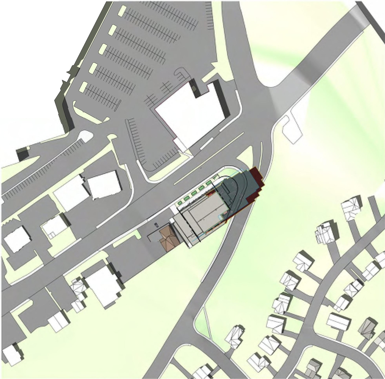 Construction site plan for project from page 27 of the file '2024-03-19 - Urban Design Review Panel Slide Deck - D02-02-23-0057'