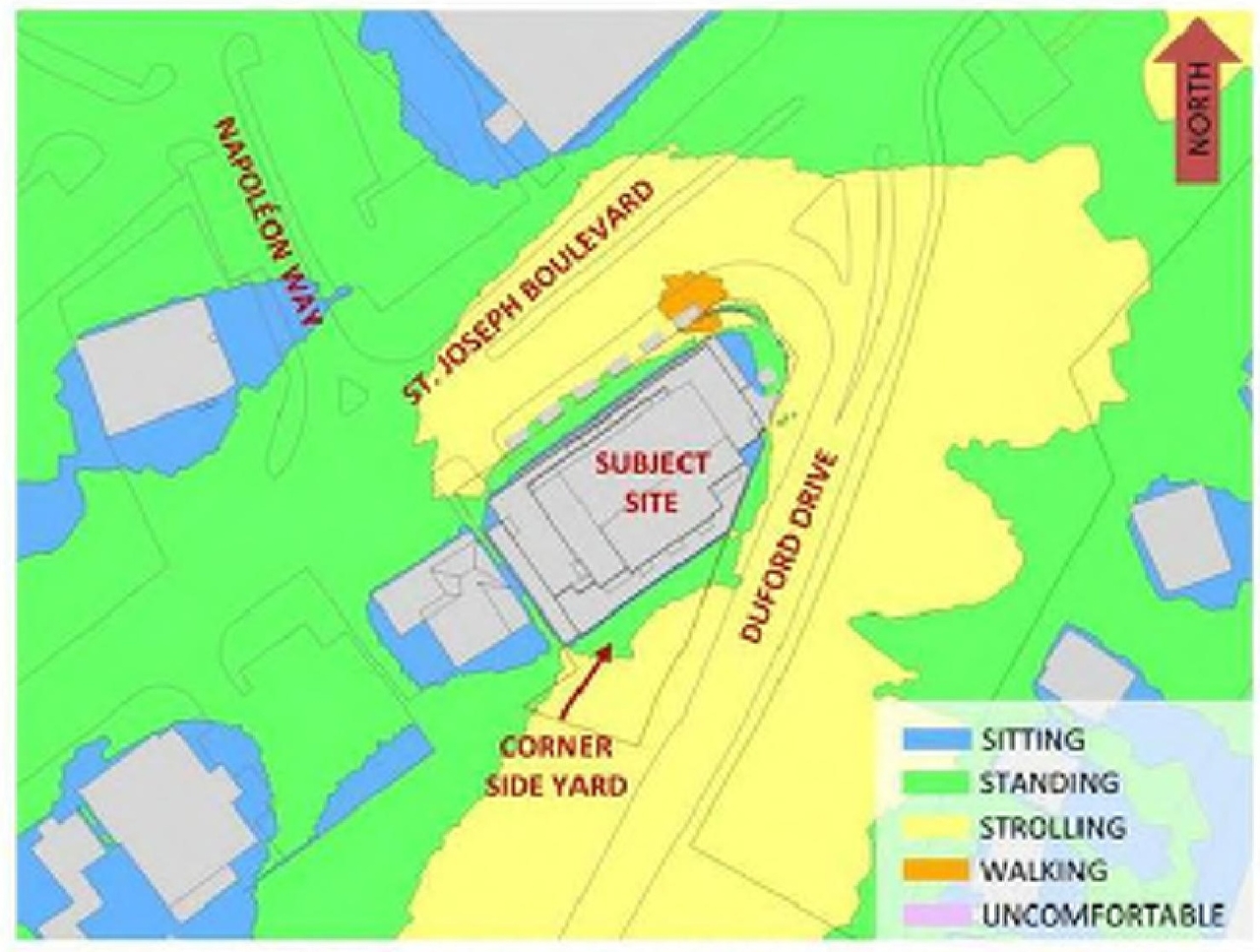 Construction site plan for project from page 36 of the file '2024-03-19 - Urban Design Review Panel Slide Deck - D02-02-23-0057'