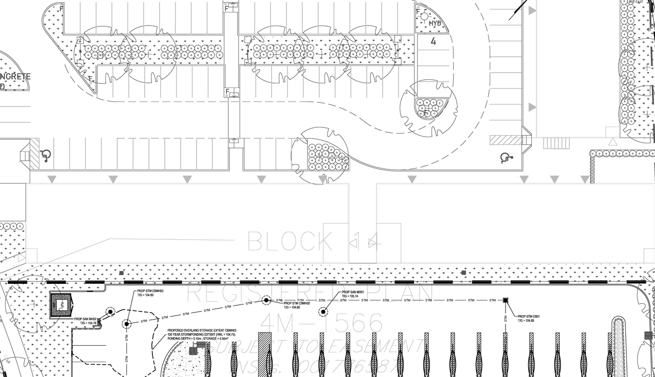 Construction site plan for project from page 8 of the file '2024-03-12 - Design Drawing Package -D02-02-23-0058'