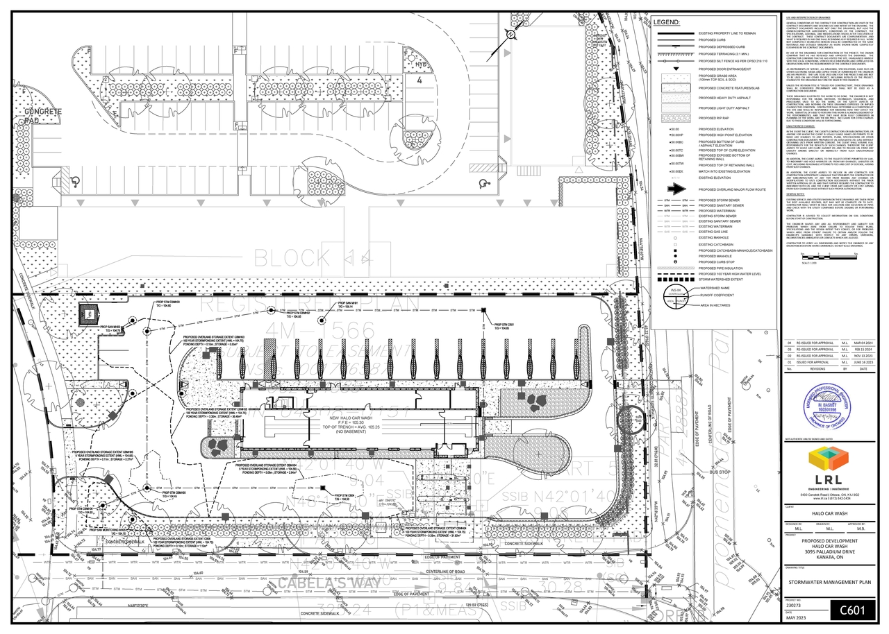 Construction site plan for project from page 8 of the file '2024-03-12 - Design Drawing Package -D02-02-23-0058'