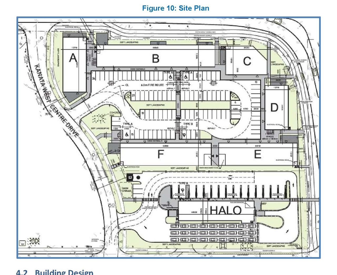Construction site plan for project from page 15 of the file '2024-03-12 - Planning Rationale and Design Brief - D02-02-23-0058'