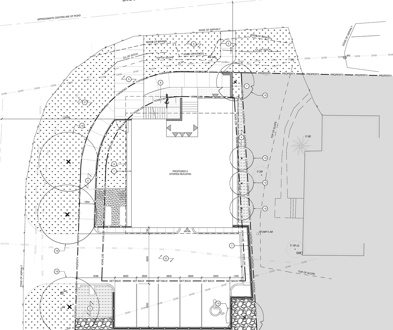 Construction site plan for project from page 3 of the file '2023-06-28 - Architectural Plans and Renders - D02-02-23-0060'