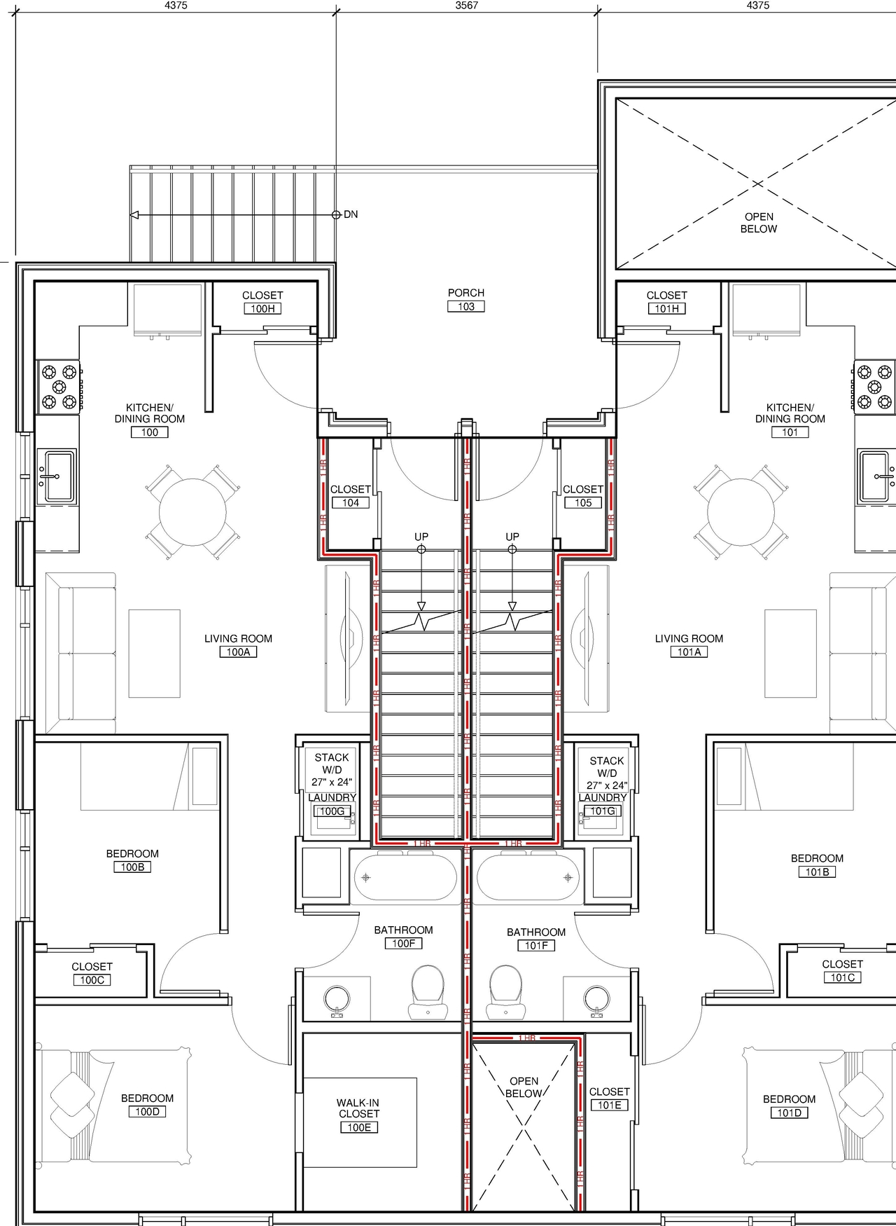 Floor plan for project from page 5 of the file '2023-06-28 - Architectural Plans and Renders - D02-02-23-0060'