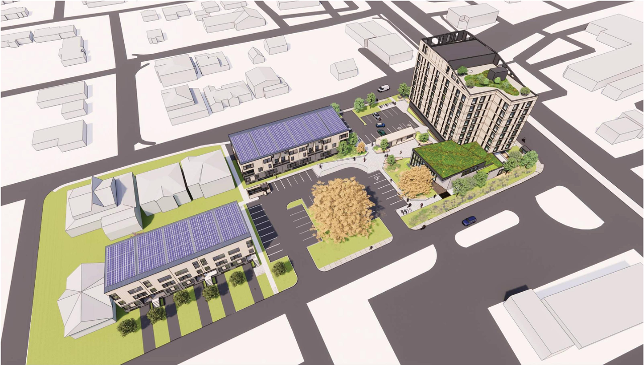 Construction site plan for project from page 36 of the file '2024-04-08 - Design Brief - D02-02-23-0062'