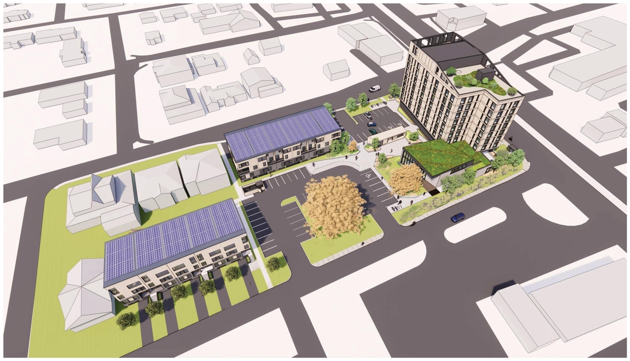 Construction site plan for project from page 36 of the file '2024-04-08 - Design Brief - D02-02-23-0062'