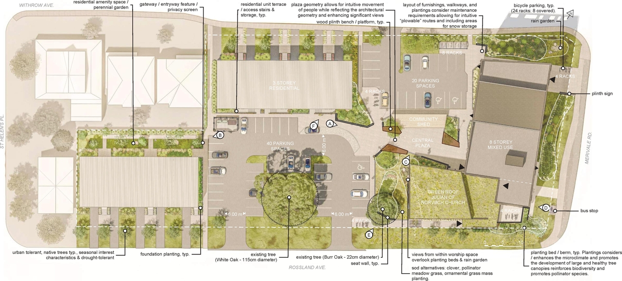 Construction site plan for project from page 43 of the file '2024-04-08 - Design Brief - D02-02-23-0062'