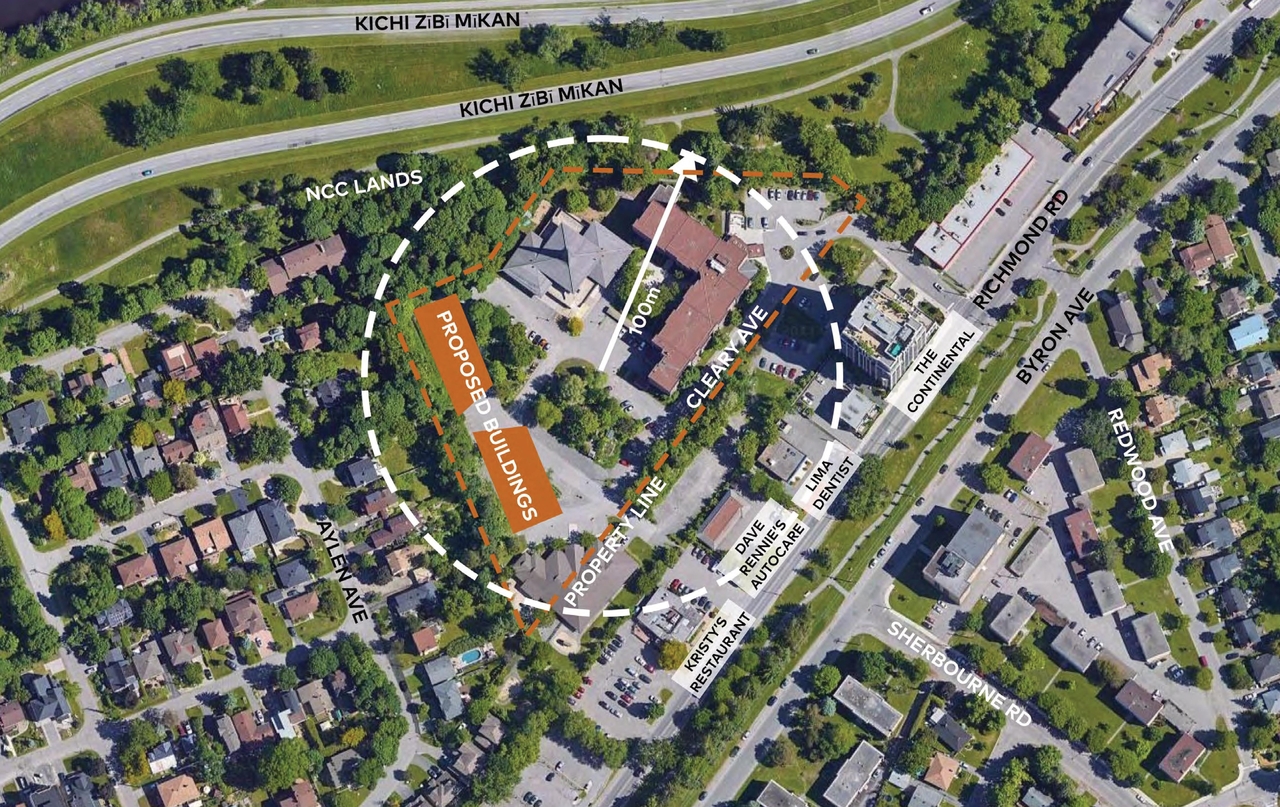 Construction site plan for project from page 34 of the file '2024-06-21 - Design Brief - D02-02-23-0076'