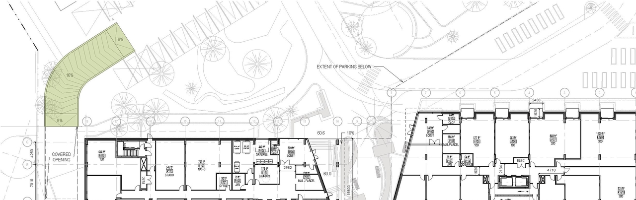 Construction site plan for project from page 56 of the file '2024-06-21 - Design Brief - D02-02-23-0076'