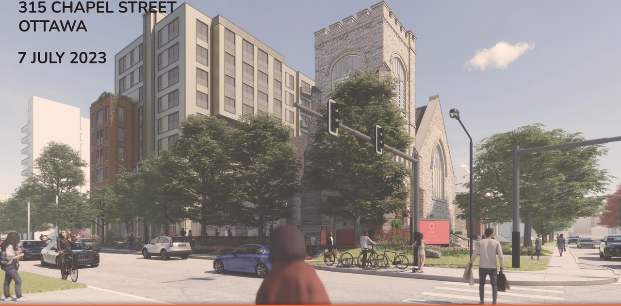 Rendering of building from page 1 of the file '2024-02-12 - Urban Design Review Panel - D02-02-24-0003'