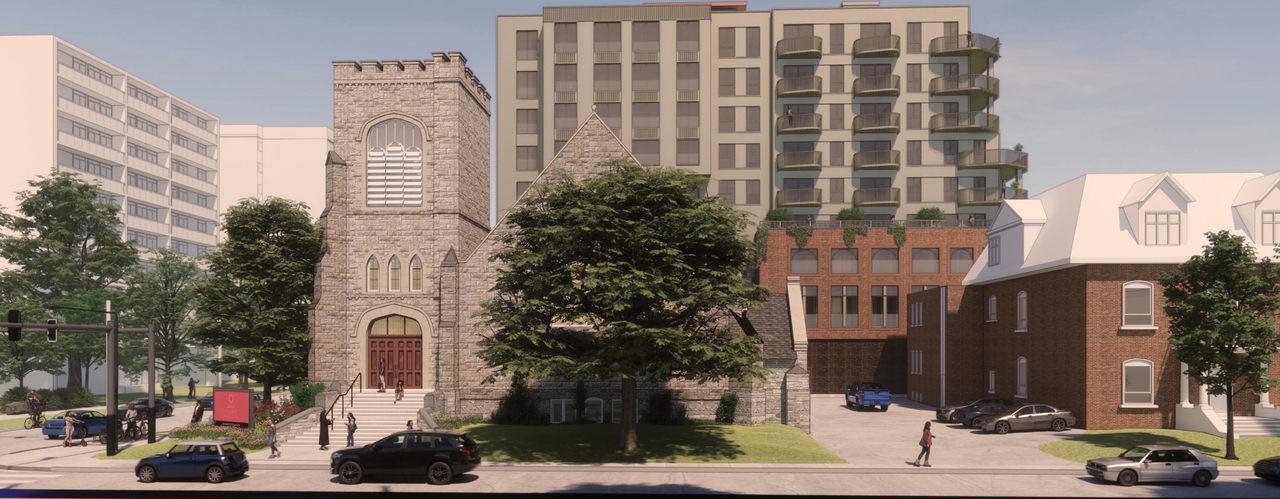 Rendering of building from page 43 of the file '2024-02-12 - Urban Design Review Panel - D02-02-24-0003'