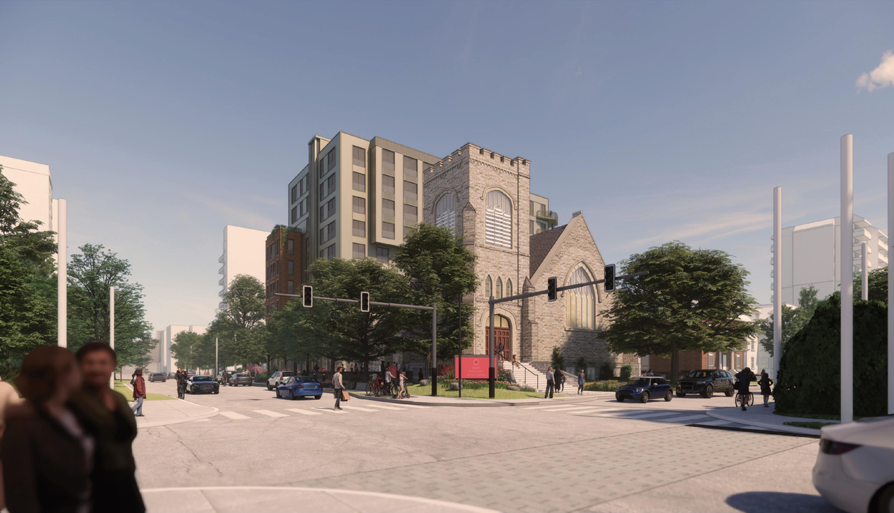 Rendering of building from page 46 of the file '2024-02-12 - Urban Design Review Panel - D02-02-24-0003'