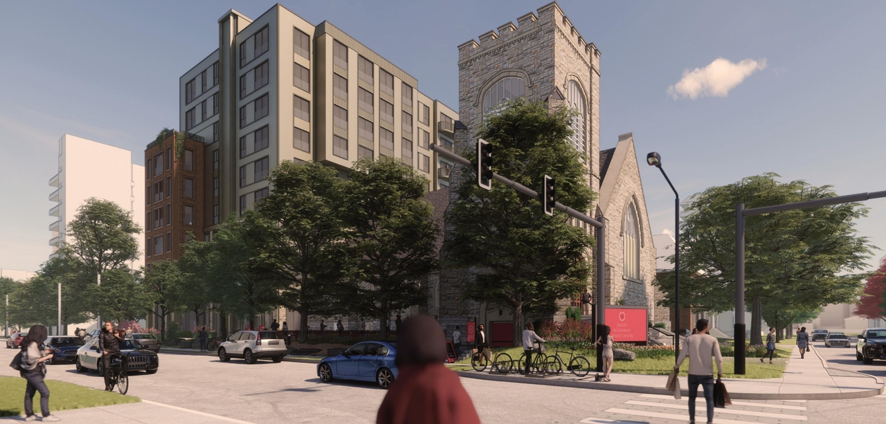 Rendering of building from page 47 of the file '2024-02-12 - Urban Design Review Panel - D02-02-24-0003'