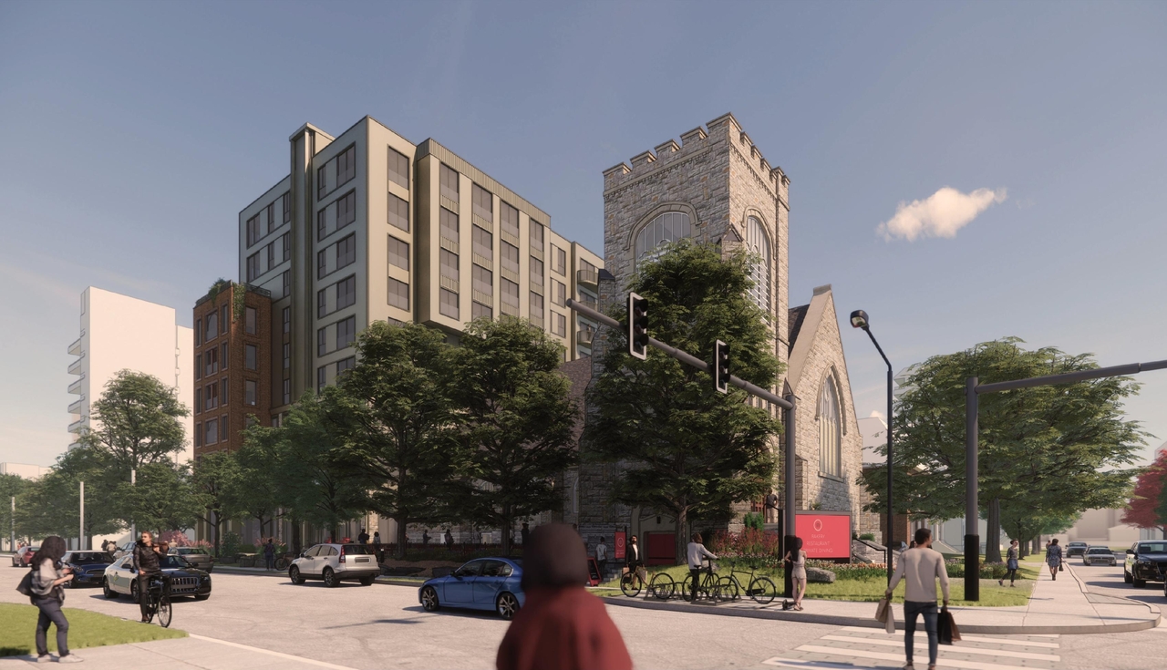 Rendering of building from page 47 of the file '2024-02-12 - Urban Design Review Panel - D02-02-24-0003'