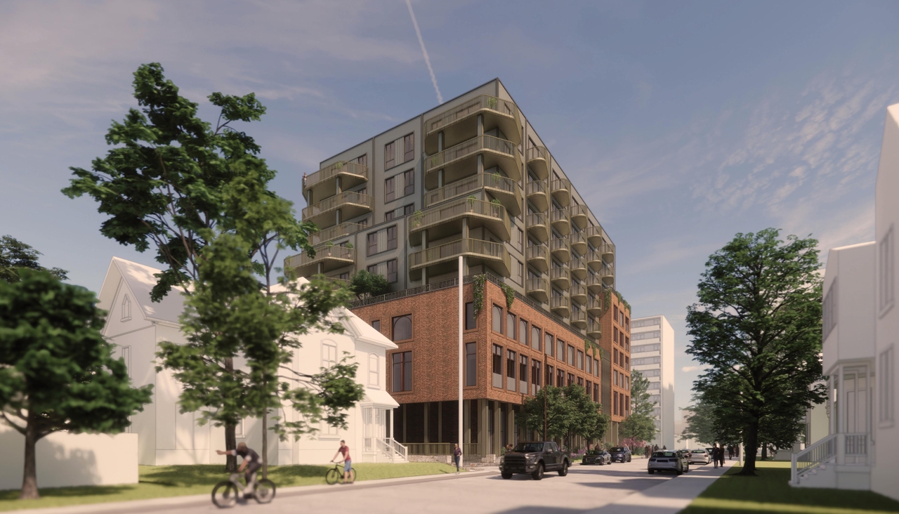 Rendering of building from page 49 of the file '2024-02-12 - Urban Design Review Panel - D02-02-24-0003'