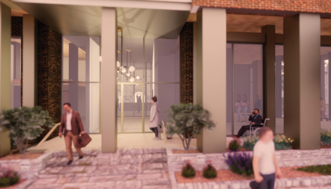 Rendering of building from page 51 of the file '2024-02-12 - Urban Design Review Panel - D02-02-24-0003'