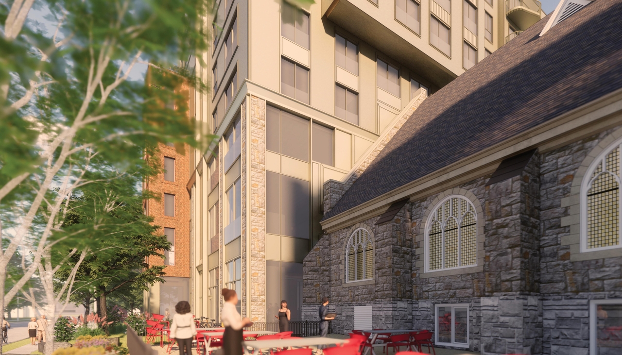 Rendering of building from page 54 of the file '2024-02-12 - Urban Design Review Panel - D02-02-24-0003'