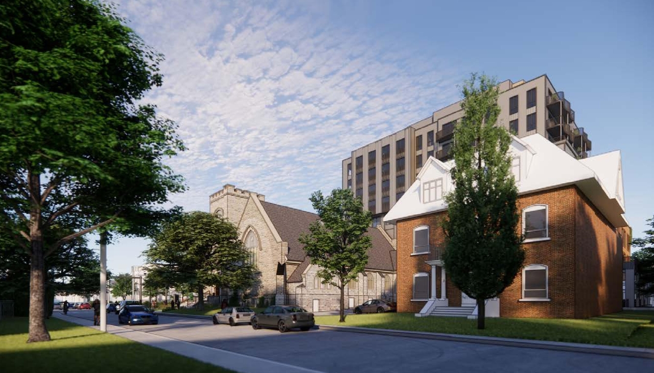 Rendering of building from page 15 of the file '2024-02-12 - Design Brief - D02-02-24-0003'