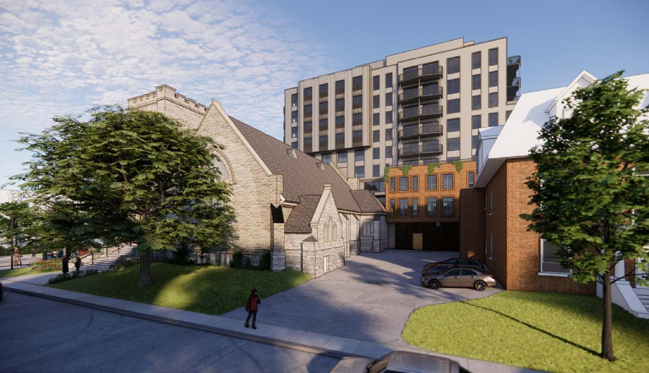 Rendering of building from page 16 of the file '2024-02-12 - Design Brief - D02-02-24-0003'